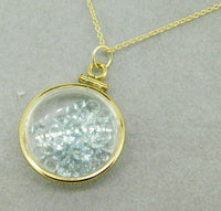 Vintage Shaker Locket 12K Gold Filled Gemstones Pendant