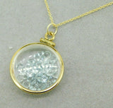 Vintage Shaker Locket 12K Gold Filled Gemstones Pendant