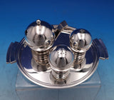 Pyramid by Georg Jensen Sterling Silver Condiment Set 4pc 11.5 ozt. (#7413)