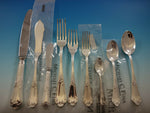 Floreal by Zaramella Italy Sterling Silver Flatware Set 8 Dinner Size 80 Pcs New