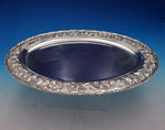 Repousse by Kirk Sterling Silver Serving Platter Rose Border #2518A (#4367)