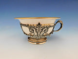 Tiffany & Co. Sterling Silver Bouillon Cup w/Cherubs/Liner w/Gold Border/Flowers