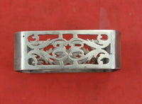 Wilcox Co. Sterling Silver Napkin Ring #112 Rectangular Fancy Pierced 2 1/8"