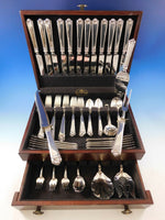 George II Rex Hand Chased Watson Sterling Silver Flatware Set Service Dinner 90p