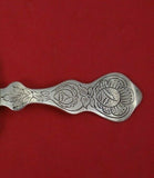 K. Wikant Norwegian 830S Silver Tea Strainer Hand Chased Flowers Leaves Pcd