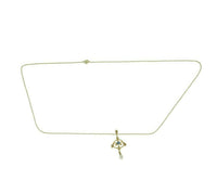 14k Yellow Gold Lavaliere Pendant Blue Sapphire and Pearls (#J4802)