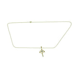 14k Yellow Gold Lavaliere Pendant Blue Sapphire and Pearls (#J4802)