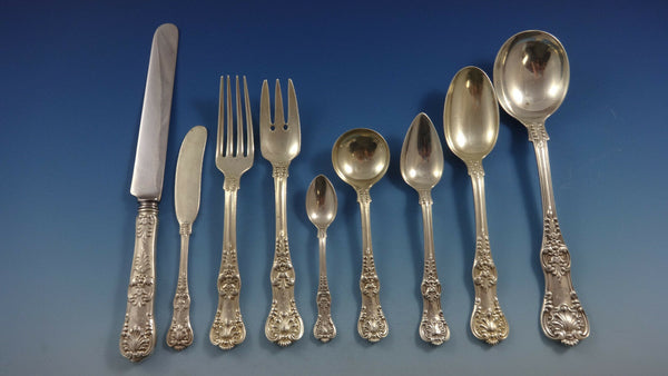 English King by Tiffany & Co. Sterling Silver Flatware Set 12 Service 111 Pieces