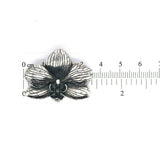 Sterling Orchid Flower Pin Pendant Signed "SZS" (#J5475)