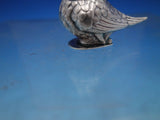 Portuguese Sterling Silver Spice Box Model of Bird with Hinged Base (#6655)