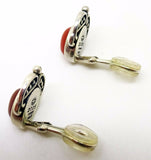 Georg Jensen Sterling Carnelian Pendant and Earrings (#J3409)