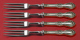 Wild Rose by International Sterling Silver Fruit Fork Set 4-Piece Custom Made 6"