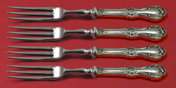 Wild Rose by International Sterling Silver Fruit Fork Set 4-Piece Custom Made 6"