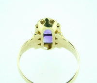 14k Yellow Gold Victorian Style Ring with Amethysts and Pearls (#J567)