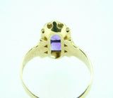 14k Yellow Gold Victorian Style Ring with Amethysts and Pearls (#J567)