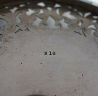 Marcus and Co Sterling Silver Serving Plate #B16 Footed Pierced Design (#3330)