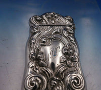 Sterling Silver Match Safe Floral 2 1/2" x 1 1/4" (#6561)