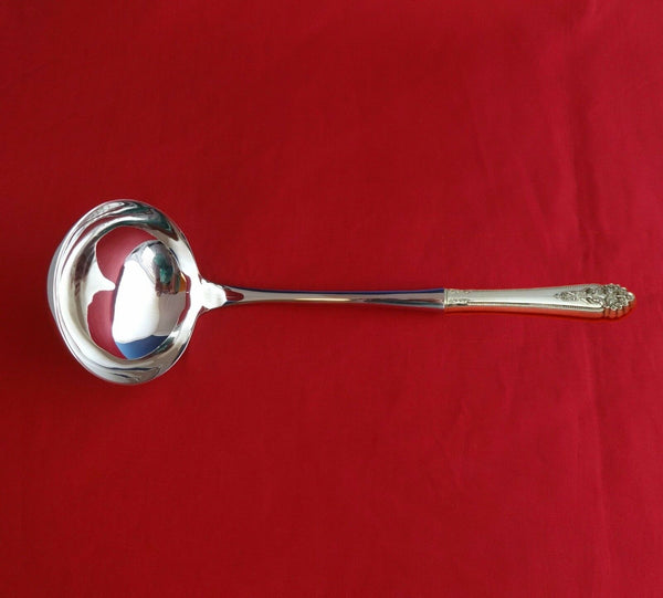 Queen's Lace by International Sterling Silver Soup Ladle HHWS  Custom 10 1/2"
