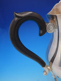 Jezler Swiss .800 Silver Water Pitcher Scalloped with Ebony Handle #1786 (#3783)
