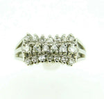 14k Gold Genuine Natural Diamond Ring Band with 3 Rows of Diamonds .50ct (#J861)