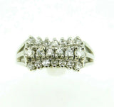 14k Gold Genuine Natural Diamond Ring Band with 3 Rows of Diamonds .50ct (#J861)