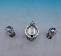 William Hutton and Sons English Sterling Silver Condiment Set 3pc in Box (#3890)