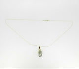 14k Gold 6.5ct Genuine Natural Gold Vein Quartz and Diamond Pendant (#J5090)