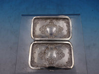 H&T English Sterling Silver Box with Flowers Scrollwork Birmingham 1924 (#6606)