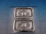 H&T English Sterling Silver Box with Flowers Scrollwork Birmingham 1924 (#6606)
