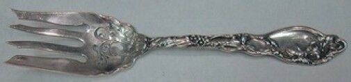 Mille Fleurs by International Sterling Silver Cold Meat Fork Pierced 8 5/8"