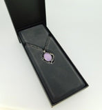Georg Jensen Sterling 2019 Lilac Genuine Natural Quartz Pendant Jewelry (#J4348)