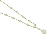 18k Yellow Gold 7ct Genuine Natural Moonstone Drop Necklace Pendant (#J4568)