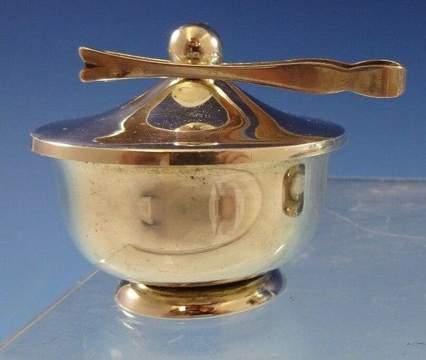 Webster Sterling Silver Bowl with Lid and Tongs 1 1/4" x 1" (#2441)