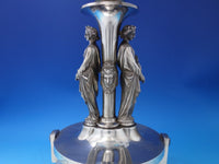 Bust by Gorham Sterling Silver Centerpiece 3-D Maidens Four Busts c.1865 (#7205)
