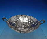 German .800 Silver Bowl Round with Handles Repoussed Fruit 5 5/8" (#6821)