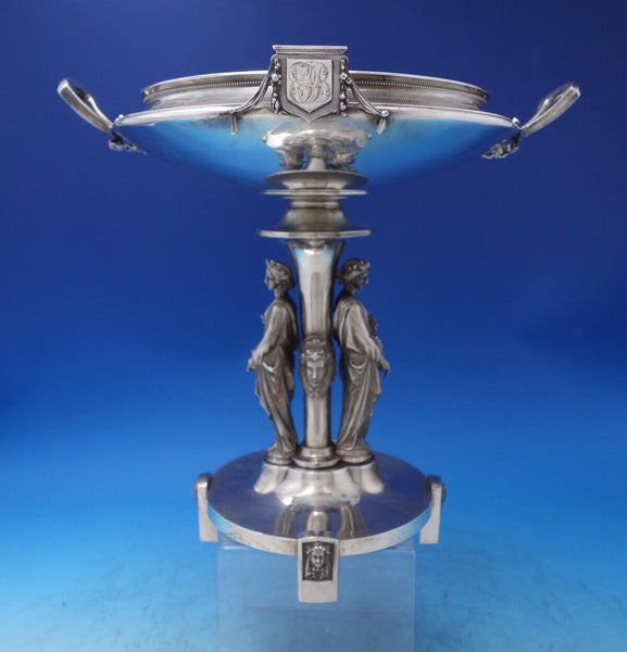 Bust by Gorham Sterling Silver Centerpiece 3-D Maidens Four Busts c.1865 (#7205)