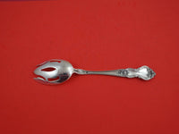 Meadow Rose by Wallace Sterling Silver Pierced Serving Spoon unusual 8 1/4"