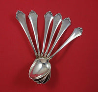 Lutz & Weiss German Sterling Silver Teaspoon Set of 6 in Fitted Box 5 3/4"