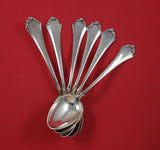 Lutz & Weiss German Sterling Silver Teaspoon Set of 6 in Fitted Box 5 3/4"