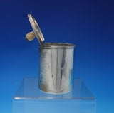 HE Sterling Silver Tea Caddy with Hinged Lid and Pineapple Finial (#4995)