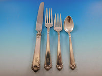 George II Rex by Watson Sterling Silver Flatware Set Service 124 pcs M Monogram