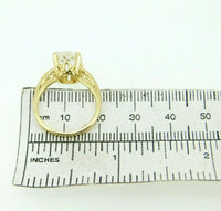 14k Yellow Gold Oval Peach Genuine Natural Morganite Ring (#J4425)