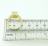14k Yellow Gold Oval Peach Genuine Natural Morganite Ring (#J4425)