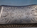 European Sterling Silver Trinket Box Engraved Engine Turned 3 1/8" (#6650)