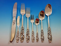 Tele by Mylius Brodrene Silver Flatware Set Service 110 pcs Norwegian Pierced