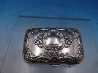 H&T English Sterling Silver Box with Flowers Scrollwork Birmingham 1924 (#6606)