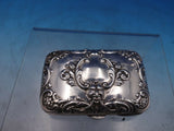 H&T English Sterling Silver Box with Flowers Scrollwork Birmingham 1924 (#6606)