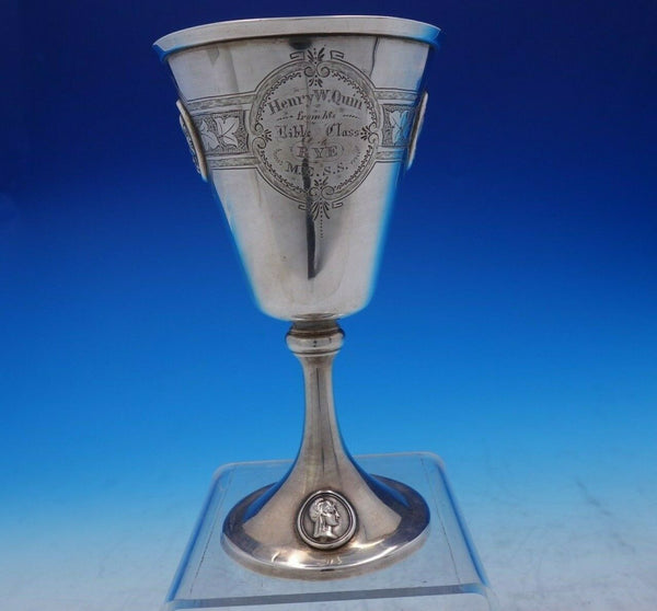 Medallion by Gorham Sterling Silver Goblet with Applied Medallions (#3876)