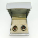 Georg Jensen Sterling Genuine Natural Carnelian Earrings #49 Jewelry (#J4407)