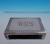 Currier and Roby Sterling Silver Matchbox Cover with "WLD" Monogram #90 (#3225)